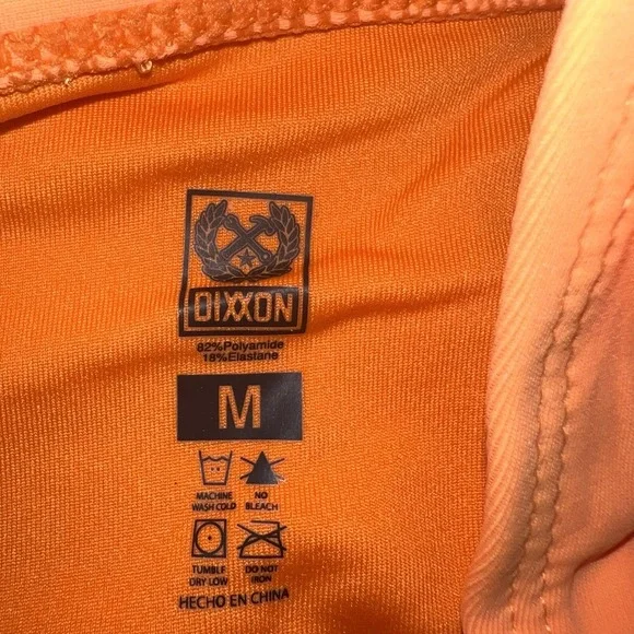 NEW Dixxon Sz M Triangle Micro Bikini Bright Orange Swimsuit Top &‎ Bottom 2 Pc. - Picture 3 of 14